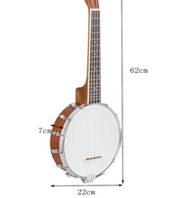 Load image into Gallery viewer, Handmade Irin Mini 4 String Concert Banjo Ukulele

