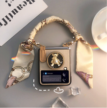 Load image into Gallery viewer, Designer Teddy Bear Samsung Case + Ring Stand - Galaxy Zip Flip 3 - Galaxy Zip Flip 4 (Many Styles)
