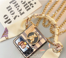 Load image into Gallery viewer, Designer Teddy Bear Samsung Case + Ring Stand - Galaxy Zip Flip 3 - Galaxy Zip Flip 4 (Many Styles)
