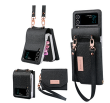 Load image into Gallery viewer, Designer Samsung Case Wallet + Ring Stand - Galaxy Zip Flip 3 - Galaxy Zip Flip 4 (Many Styles)
