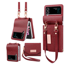 Load image into Gallery viewer, Designer Samsung Case Wallet + Ring Stand - Galaxy Zip Flip 3 - Galaxy Zip Flip 4 (Many Styles)
