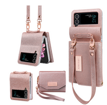 Load image into Gallery viewer, Designer Samsung Case Wallet + Ring Stand - Galaxy Zip Flip 3 - Galaxy Zip Flip 4 (Many Styles)
