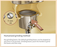 Load image into Gallery viewer, AC-517ED Coffee Machine Italian Household Instant Grinder Small Full Semi-automatic
