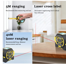 Load image into Gallery viewer, 3 In 1 Laser Tape Measure rangefinder Infrared High-Precision Electronic Ruler 40 or 60m
