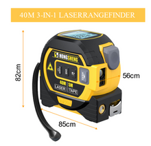Load image into Gallery viewer, 3 In 1 Laser Tape Measure rangefinder Infrared High-Precision Electronic Ruler 40 or 60m
