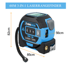 Load image into Gallery viewer, 3 In 1 Laser Tape Measure rangefinder Infrared High-Precision Electronic Ruler 40 or 60m
