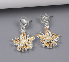 Load image into Gallery viewer, Chrysanthemum Pendant Alloy - Necklace + Earrings
