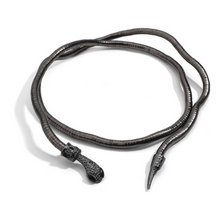 Load image into Gallery viewer, Multilayer Metal Alloy Gold Black Bendy Snake Necklace Bracelet Chunky
