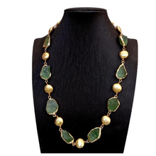Load image into Gallery viewer, Natural 20x27mm Green Fluorite Rough Raw Brushed Coin Bead Necklace Gemstone
