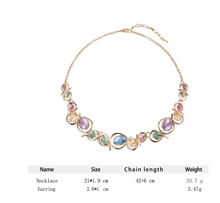 Load image into Gallery viewer, Quality Metallic Geometric Chain - Necklace + Earrings
