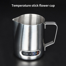 Load image into Gallery viewer, Coffee Milk Frothing Jug x2 Sizes - Stainless Steel - Temperature Gauge
