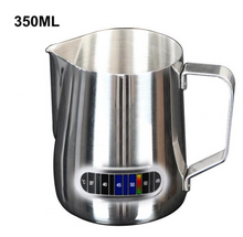 Load image into Gallery viewer, Coffee Milk Frothing Jug x2 Sizes - Stainless Steel - Temperature Gauge
