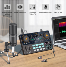 Load image into Gallery viewer, Sound Card Audio Interface CASTER LITE AM200-S1 All-in-on Condenser Microphone Mixer Kit for Live Streaming Podcasting
