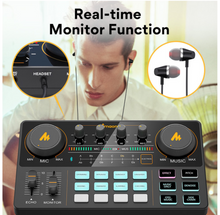 Load image into Gallery viewer, Sound Card Audio Interface CASTER LITE AM200-S1 All-in-on Condenser Microphone Mixer Kit for Live Streaming Podcasting
