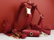 Load image into Gallery viewer, Luxury Pet Leash Engraved Name ID Tag + Collar + Bow Tie - Free Engraving Personalise + Harness + Poop Bag (all Sizes)
