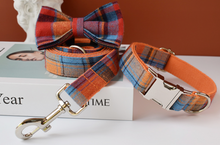 Load image into Gallery viewer, Luxury Pet Leash Engraved Name ID Tag + Collar + Bow - Free Engraving Personalise (all Sizes)
