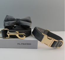 Load image into Gallery viewer, Luxury Pet Leash Engraved Name ID Tag + Collar + Bow - Free Engraving Personalise (all Sizes)
