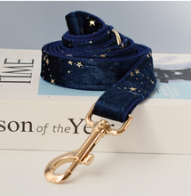 Load image into Gallery viewer, Luxury Pet Leash Engraved Name ID Tag + Collar + Bow - Free Engraving Personalise (all Sizes)
