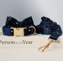 Load image into Gallery viewer, Luxury Pet Leash Engraved Name ID Tag + Collar + Bow - Free Engraving Personalise (all Sizes)

