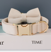 Load image into Gallery viewer, Luxury Pet Leash Engraved Name ID Tag + Collar + Bow - Free Engraving Personalise (all Sizes)
