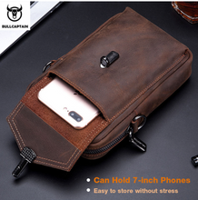 Load image into Gallery viewer, &quot;Legend Collection&quot; - Designer Cowhide/Horse Leather Phone Bag - Black or Coffee
