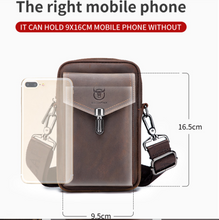 Load image into Gallery viewer, &quot;Legend Collection&quot; - Designer Cowhide/Horse Leather Phone Bag - Black or Coffee
