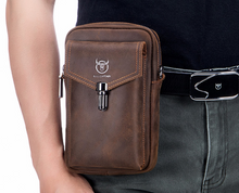 Load image into Gallery viewer, &quot;Legend Collection&quot; - Designer Cowhide/Horse Leather Phone Bag - Black or Coffee
