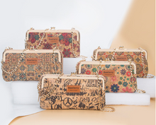Load image into Gallery viewer, &quot;Arna Lisa&quot; Collection - Designer Vintage Dutch Woodgrain Classic Wallet Purse Phone Bag + Chain
