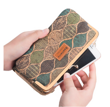 Load image into Gallery viewer, &quot;Arna Lisa&quot; Collection - Designer Vintage Dutch Woodgrain Classic Wallet Purse Phone Bag + Chain
