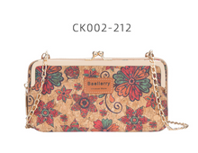 Load image into Gallery viewer, &quot;Arna Lisa&quot; Collection - Designer Vintage Dutch Woodgrain Classic Wallet Purse Phone Bag + Chain
