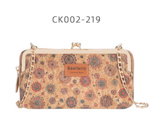 Load image into Gallery viewer, &quot;Arna Lisa&quot; Collection - Designer Vintage Dutch Woodgrain Classic Wallet Purse Phone Bag + Chain
