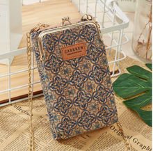 Load image into Gallery viewer, &quot;Arna Lisa&quot; Collection - Designer Vintage Dutch Woodgrain Shoulder Purse Phone Bag + Chain

