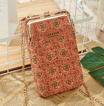 Load image into Gallery viewer, &quot;Arna Lisa&quot; Collection - Designer Vintage Dutch Woodgrain Shoulder Purse Phone Bag + Chain
