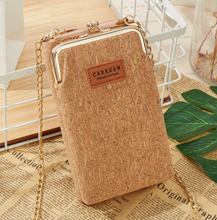 Load image into Gallery viewer, &quot;Arna Lisa&quot; Collection - Designer Vintage Dutch Woodgrain Shoulder Purse Phone Bag + Chain
