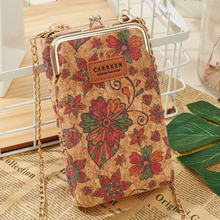 Load image into Gallery viewer, &quot;Arna Lisa&quot; Collection - Designer Vintage Dutch Woodgrain Shoulder Purse Phone Bag + Chain

