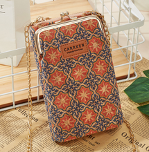 Load image into Gallery viewer, &quot;Arna Lisa&quot; Collection - Designer Vintage Dutch Woodgrain Shoulder Purse Phone Bag + Chain
