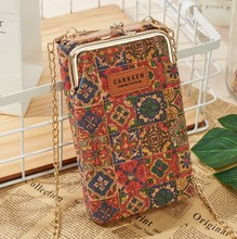 Load image into Gallery viewer, &quot;Arna Lisa&quot; Collection - Designer Vintage Dutch Woodgrain Shoulder Purse Phone Bag + Chain
