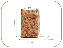 Load image into Gallery viewer, &quot;Arna Lisa&quot; Collection - Designer Vintage Dutch Woodgrain Shoulder Purse Phone Bag + Chain
