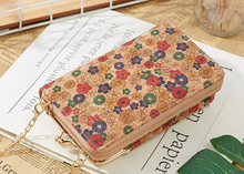 Load image into Gallery viewer, &quot;Arna Lisa&quot; Collection - Designer Vintage Dutch Woodgrain Shoulder Purse Phone Bag + Chain
