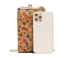 Load image into Gallery viewer, &quot;Arna Lisa&quot; Collection - Designer Vintage Dutch Woodgrain Shoulder Purse Phone Bag + Chain
