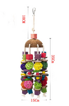 Load image into Gallery viewer, Bird Chew Toys Natural Wood Interactive
