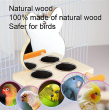 Load image into Gallery viewer, Birds - Parrots Mirror with Feeder Cups
