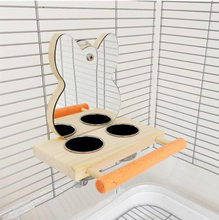 Load image into Gallery viewer, Birds - Parrots Mirror with Feeder Cups
