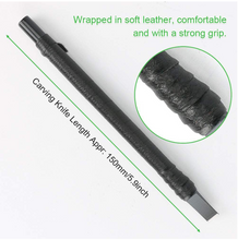 Load image into Gallery viewer, Designer 10 Piece Wood Chisels Knife Set - Leather Roll Storage Bag
