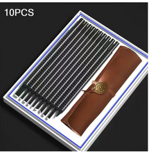 Load image into Gallery viewer, Designer 10 Piece Wood Chisels Knife Set - Leather Roll Storage Bag
