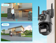 Load image into Gallery viewer, 8MP 4K Wifi Camera Dual Lens Security Protection Waterproof Security CCTV Video Surveillance Camera Light Alarm IP Camera
