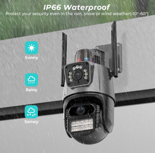 Load image into Gallery viewer, 8MP 4K Wifi Camera Dual Lens Security Protection Waterproof Security CCTV Video Surveillance Camera Light Alarm IP Camera
