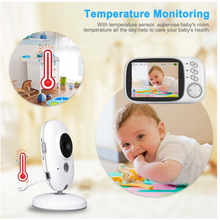 Load image into Gallery viewer, Video Baby Monitor 2.4G Mother Kids Two-way Audio Night Vision Video Surveillance Cameras With Temperature display Screen
