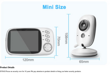 Load image into Gallery viewer, Video Baby Monitor 2.4G Mother Kids Two-way Audio Night Vision Video Surveillance Cameras With Temperature display Screen

