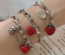 Load image into Gallery viewer, Strawberry Silver Bracelet - 3 Styles
